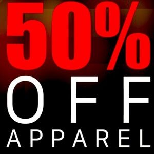 50% Off Apparel Sale
